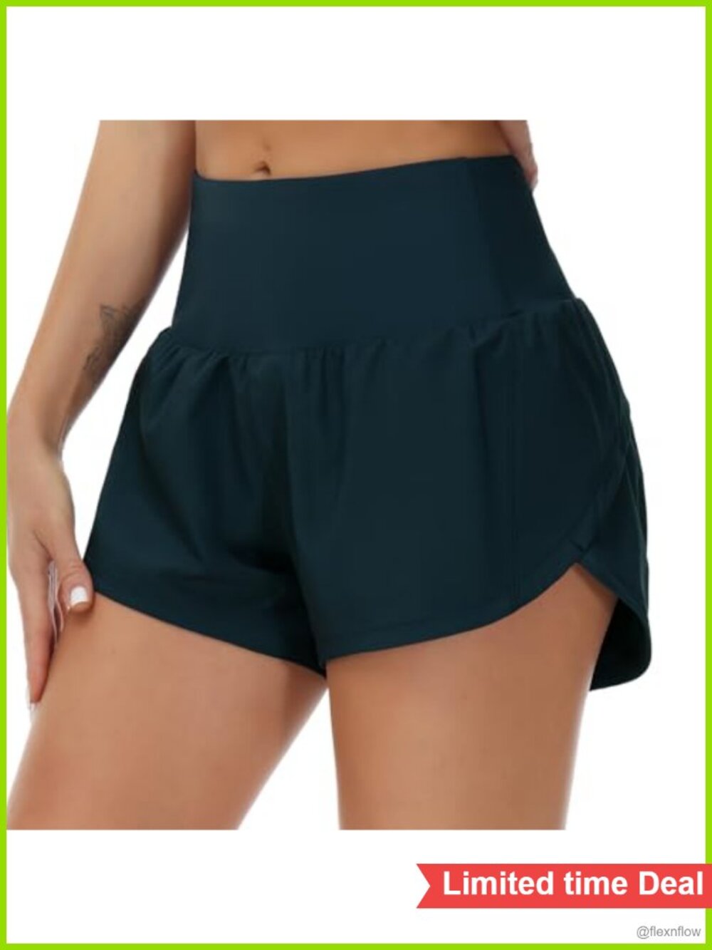 High Waisted Running Shorts Quick Dry Athletic Workout Gym